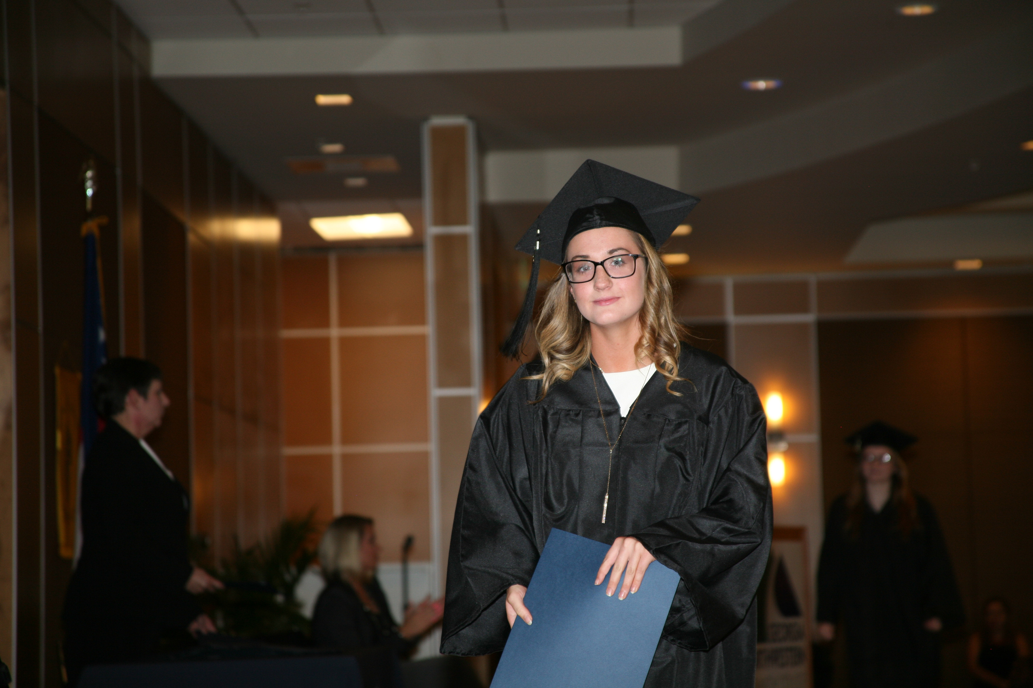 Katy Dodd crosses the stage during GNTC’s Spring 2017 GED® Commencement Ceremony.