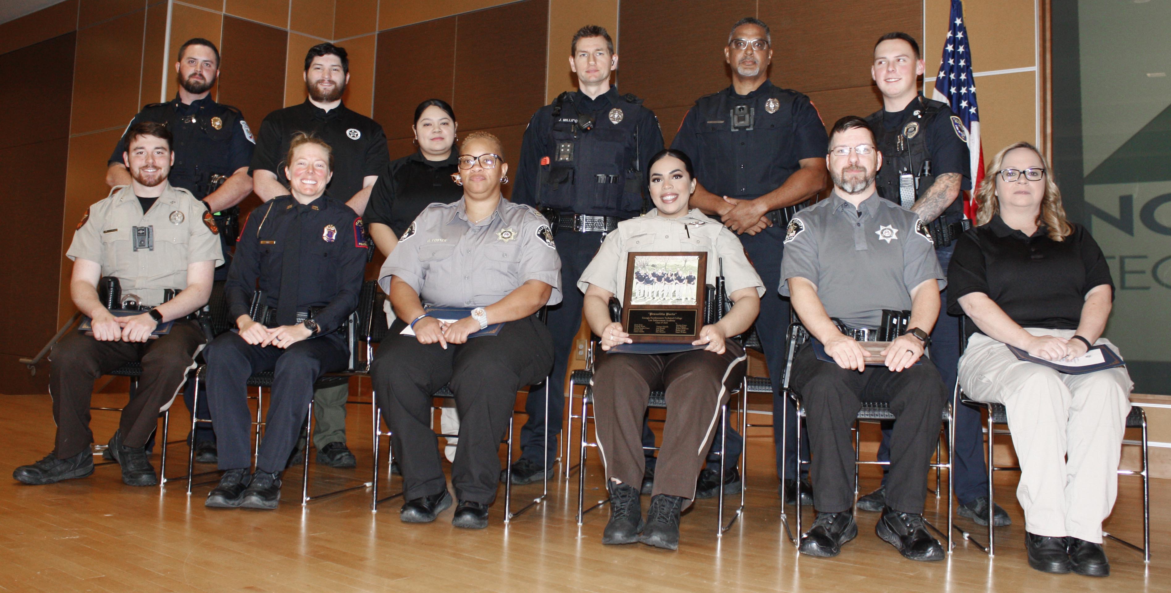 Graduates of GNTC’s BLETC #2022 are (from left, front row) Timothy Kittle, Shandi Hall, Monica Foster, Vanessa Fajardo, Lucas Dooley, Dawn Charles; (back row) Stuart Wishart, Jerec Roberts, Darlin Rendon Ponce, Jordon Millirons, Eric Menzies and Parker Lively.