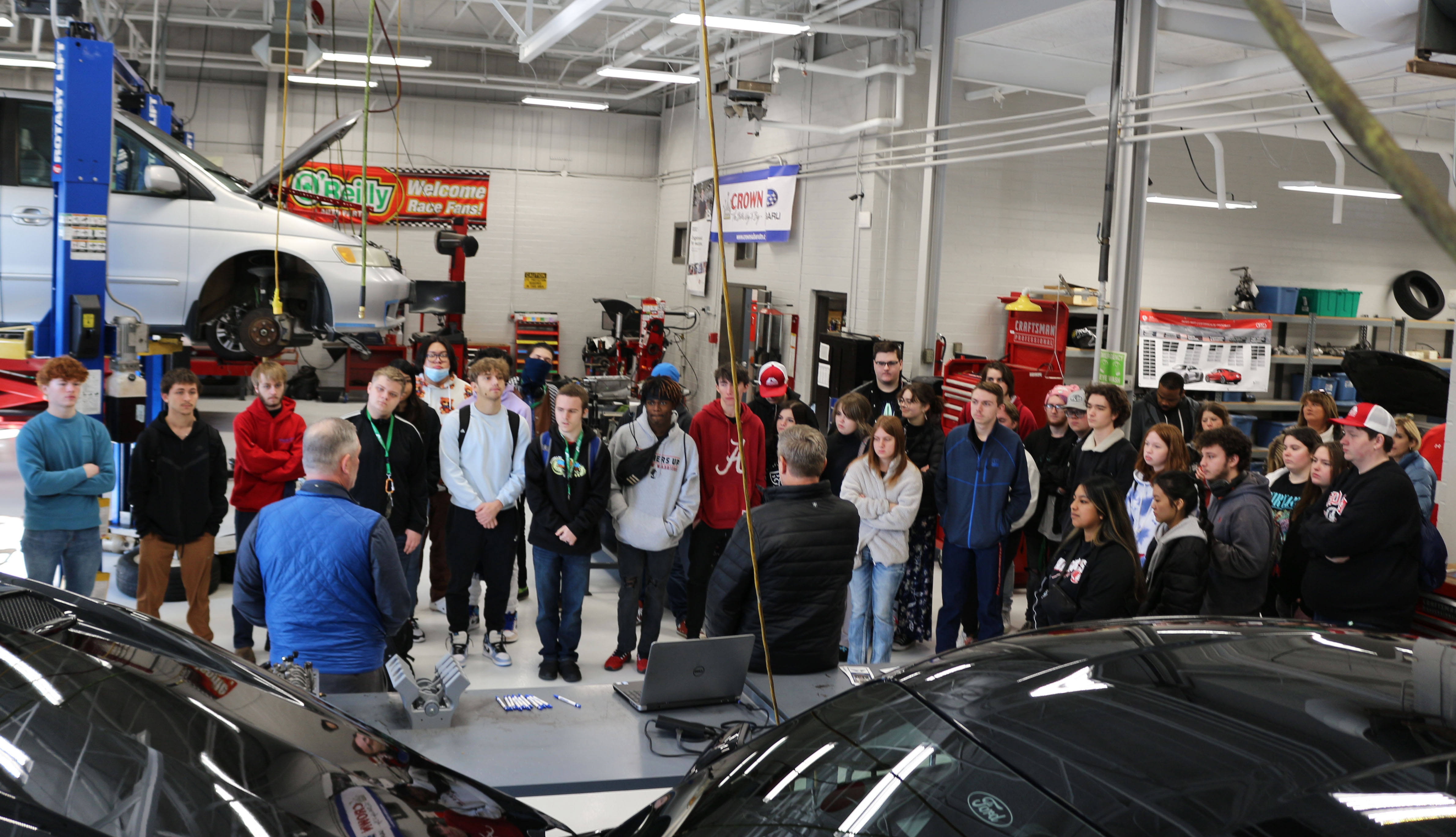 Lakeview-Fort Oglethorpe High School students learn about careers in Automotive Technology.