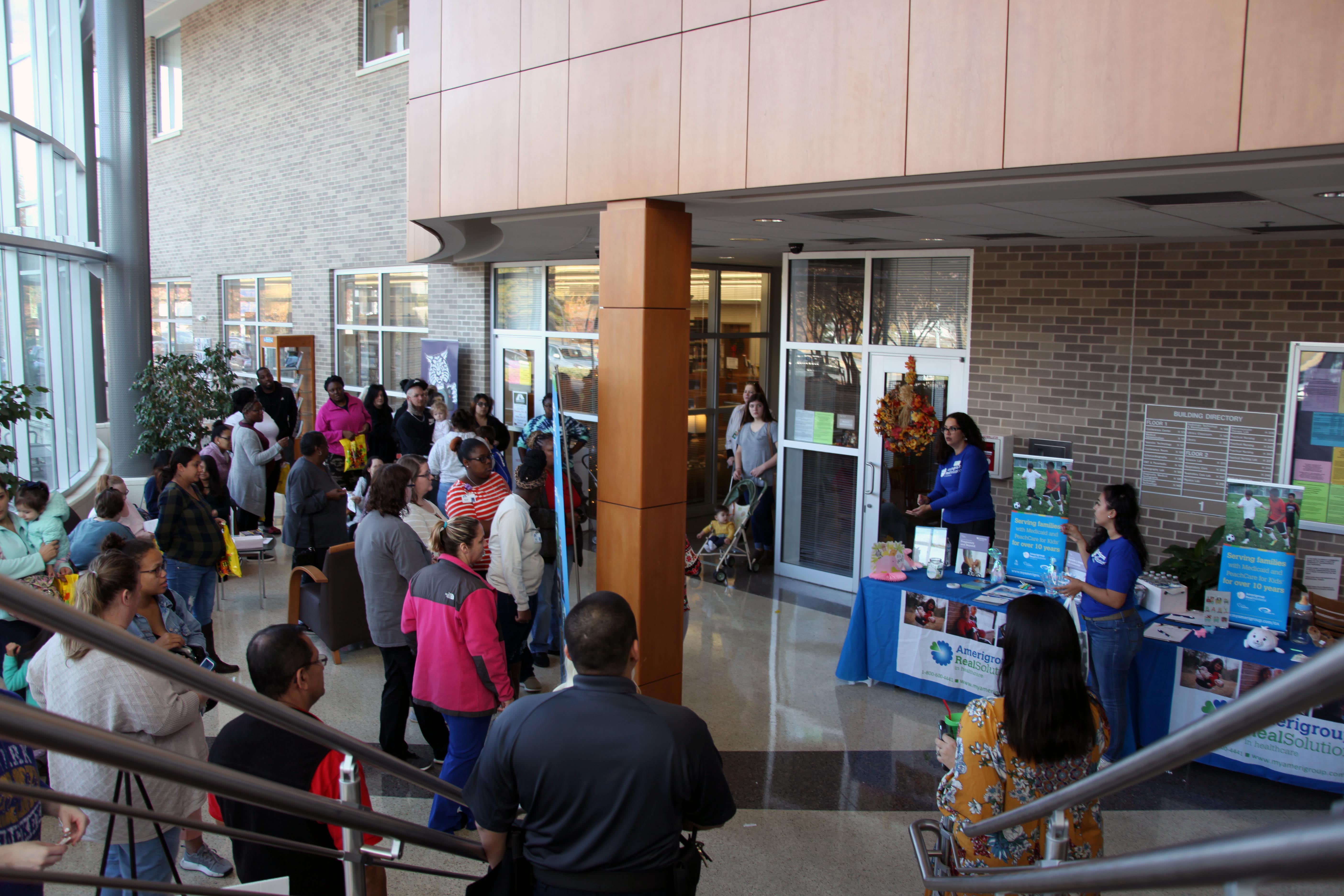 Parents both inside and outside the GNTC community filled the H Building on the morning of Thursday, Nov. 21 for free diapers provided by Amerigroup.