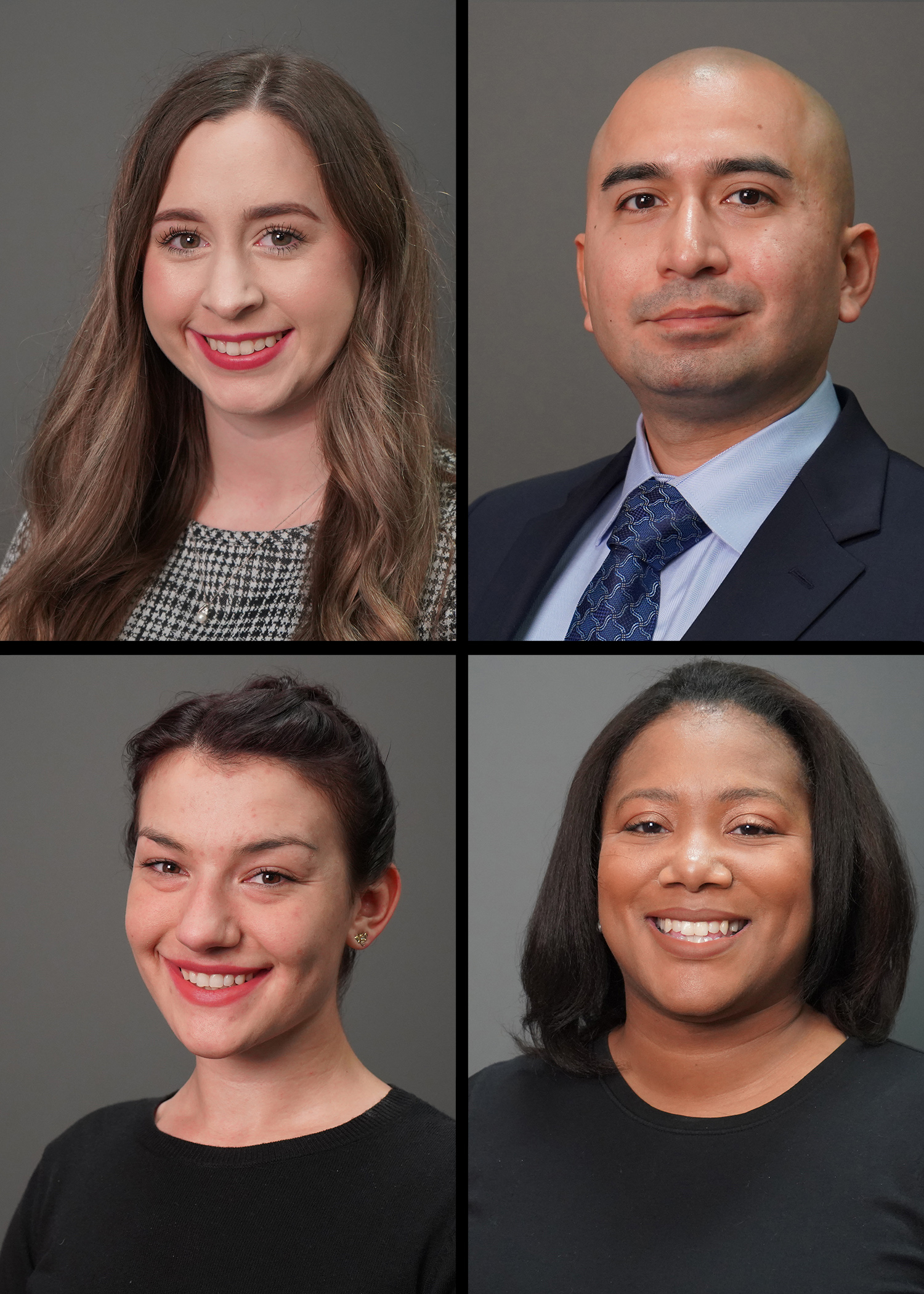 The semi-finalists for the GOAL award at GNTC are (top from left to right) Christina Bullock and Raul Soto (bottom from left to right) Stephanie Tarbous and Tatiana Edwards. 