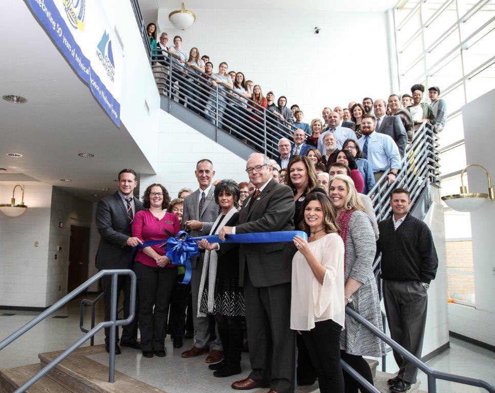 Georgia Northwestern Technical College and Walker County Schools (GNTC) cut the ribbon on the Walker Launch @ GNTC. The academy which educates students from both LaFayette and Ridgeland High Schools is held on the Walker County Campus of GNTC. GNTC President Pete McDonald and Walker County Schools Superintendent Damon Raines are among those leading the ceremony.