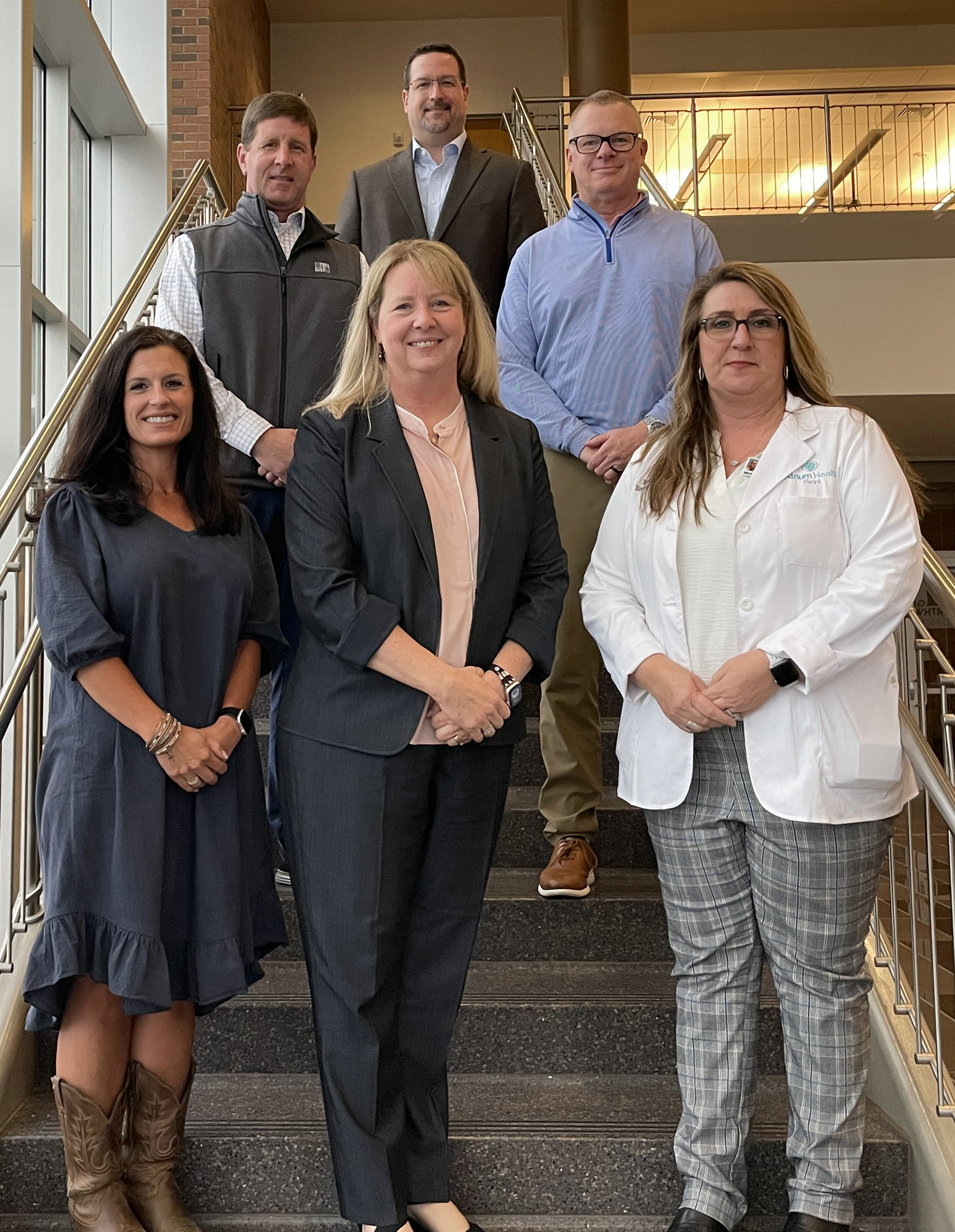 Dr. Heidi Popham, GNTC president (front row, center), welcomes new GNTC Board of Directors members (clockwise from bottom left) Megan Talley, Josh Ingle, Tyler Kendall, Jeff Petrea and Jessica “Missy” Puckett.