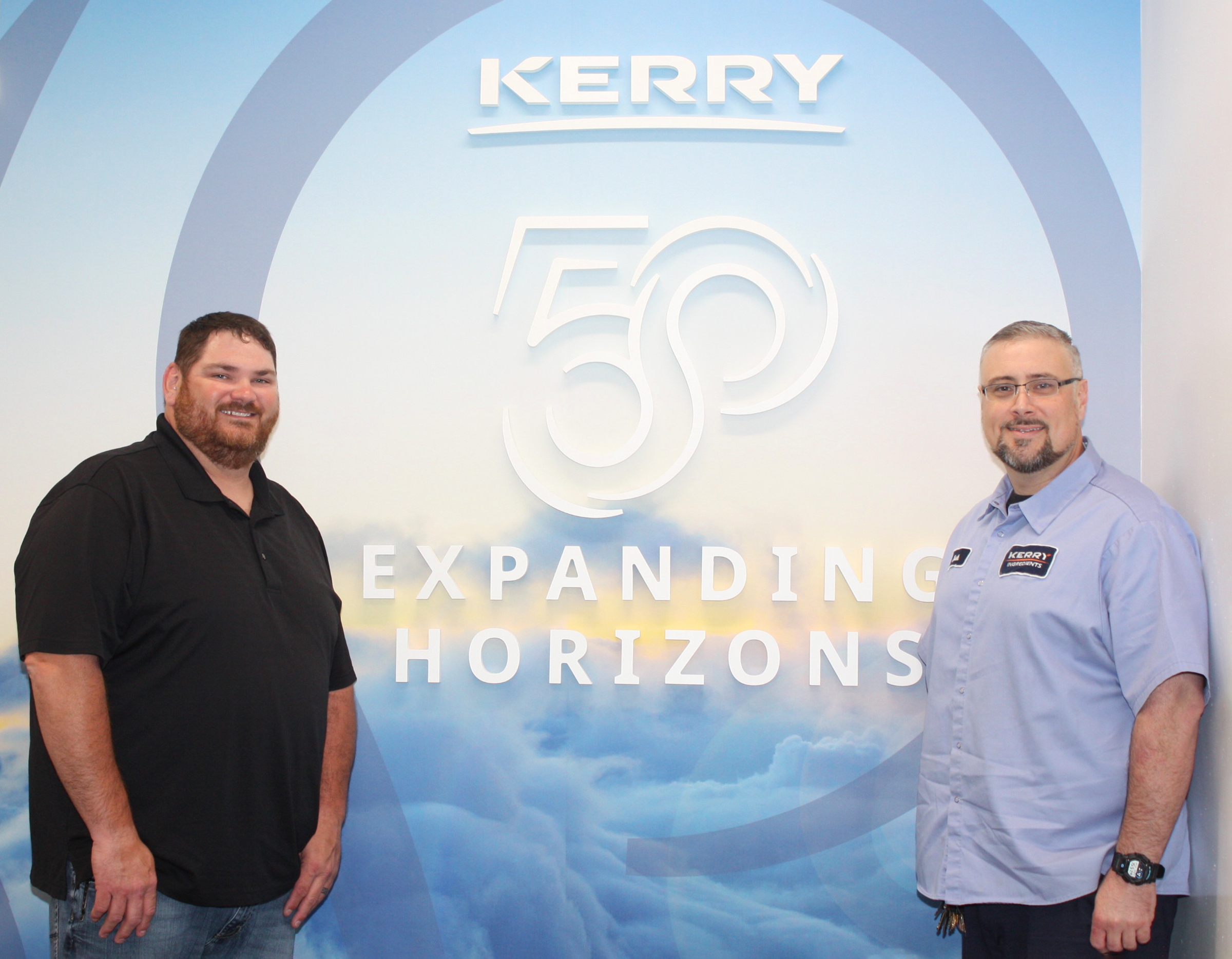 Kerry maintenance manager Jeremy Doeg (left) and electrical maintenance technician Joshua Banks are among several GNTC graduates employed at the food coatings manufacturer in Rome.
