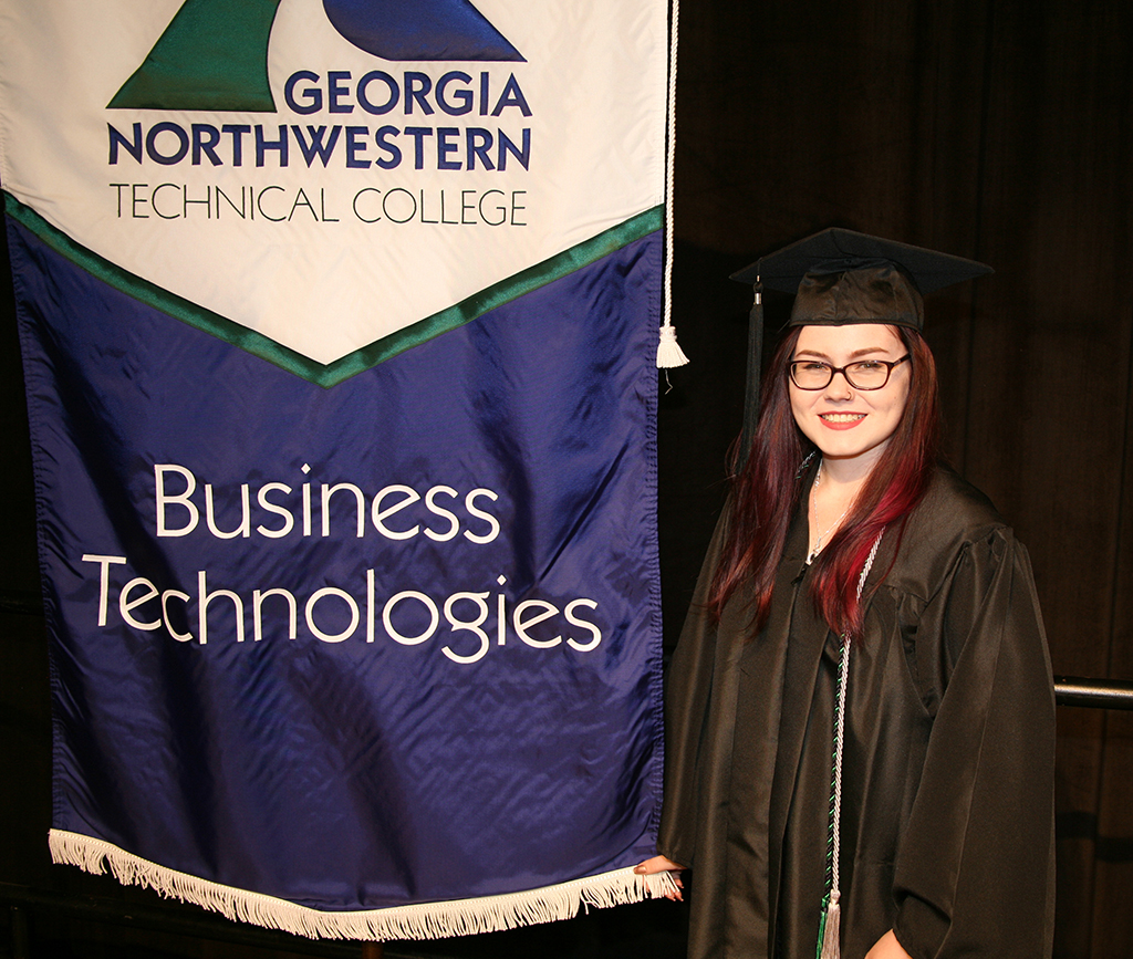 Miette Craig, of Rossville, earned her associate degree in Business Management from GNTC in spring 2017 through dual enrollment before she received her high school diploma.