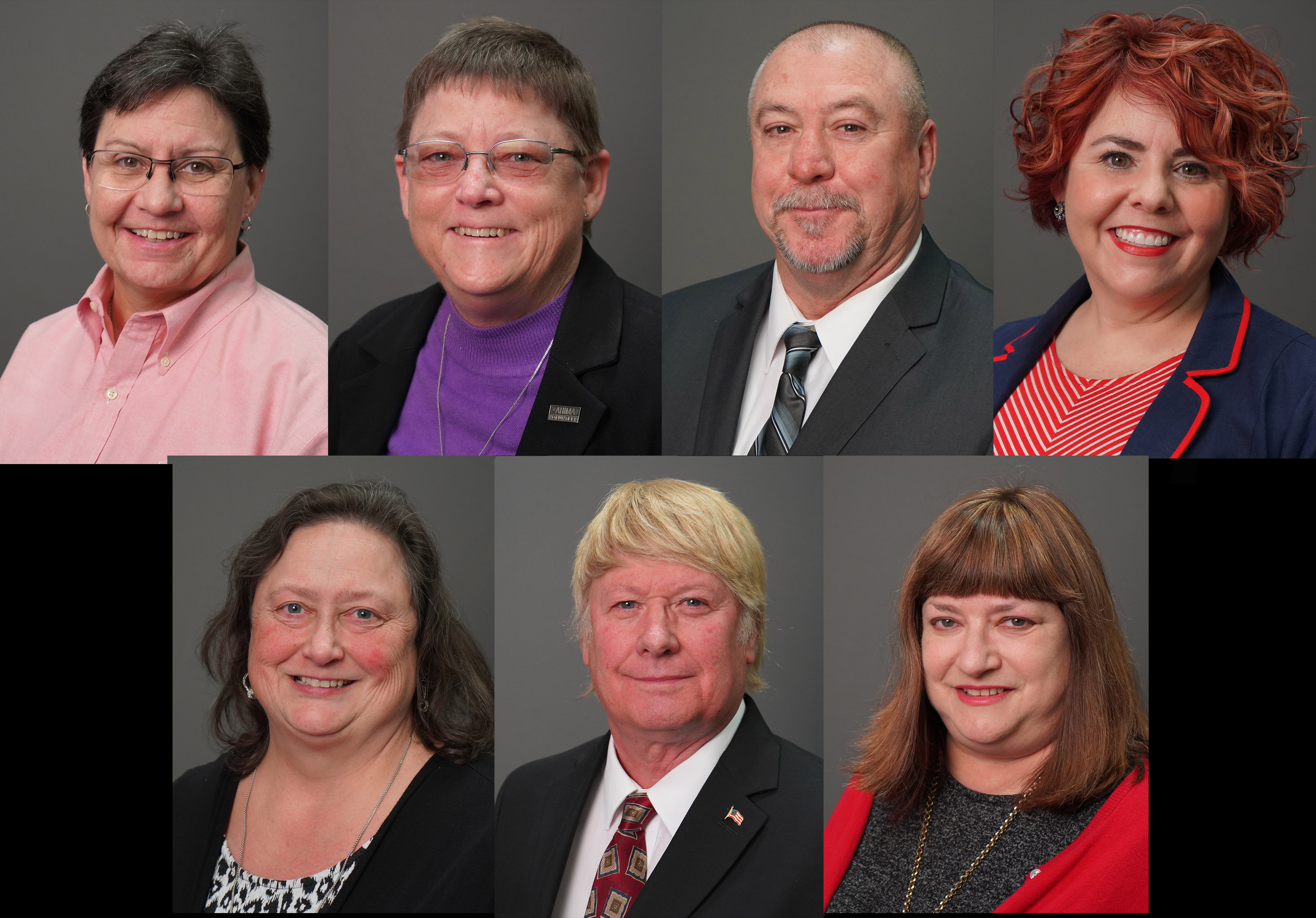 The nominees for the 2020 Rick Perkins Award are (top from left to right) Susan Bowman, Donna Estes, Wayne Henderson, Mandy Jones, (bottom from left to right) Gina Stephens, Dick Tanner and Tracy Wimberley.