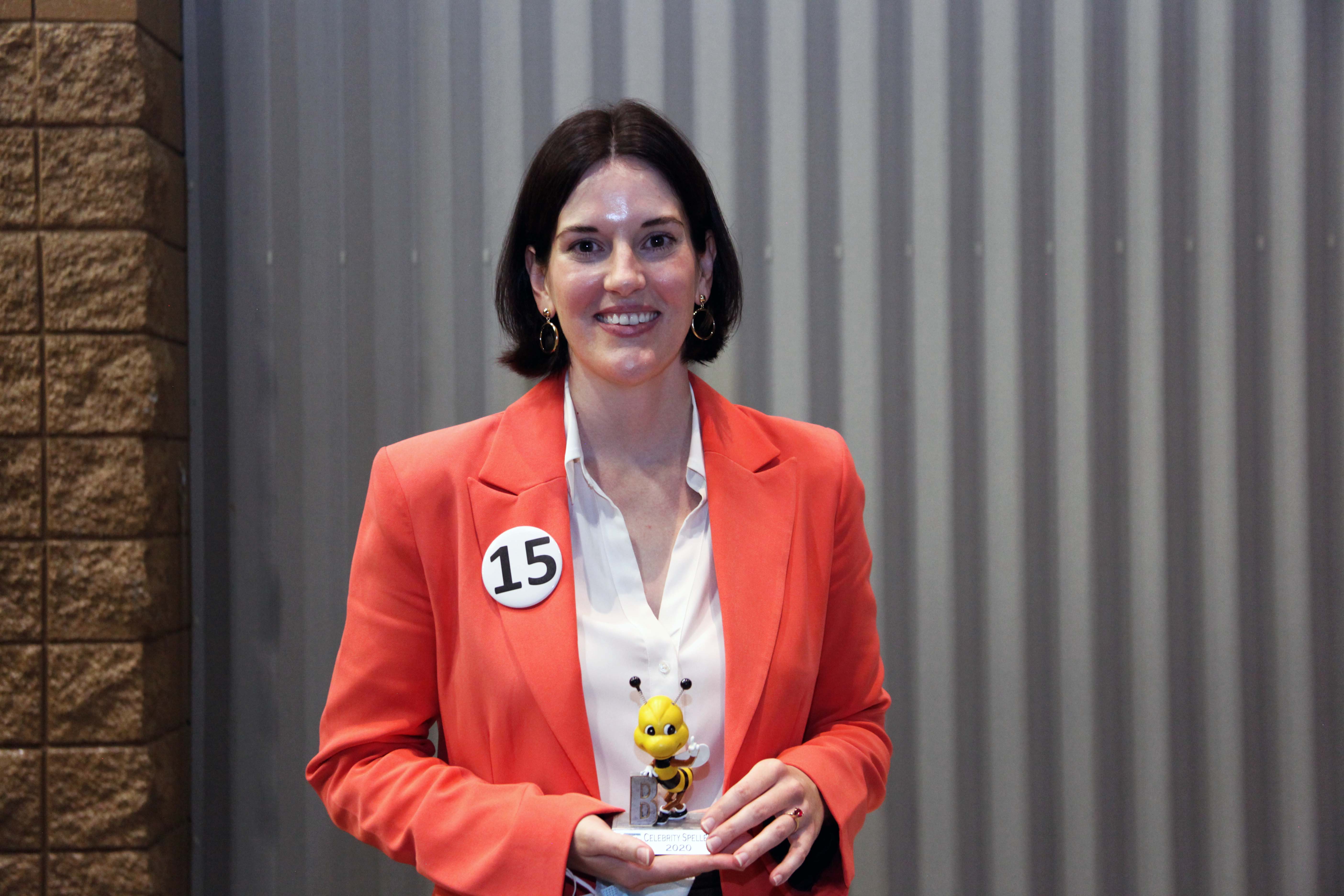 GNTC Vice President of Economic Development Stephanie Scearce joined 19 Dalton area business, education and health care leaders during the Eighth Annual Celebrity Spelling Bee, which raised funds for local students and educators through the Whitfield Education Foundation.