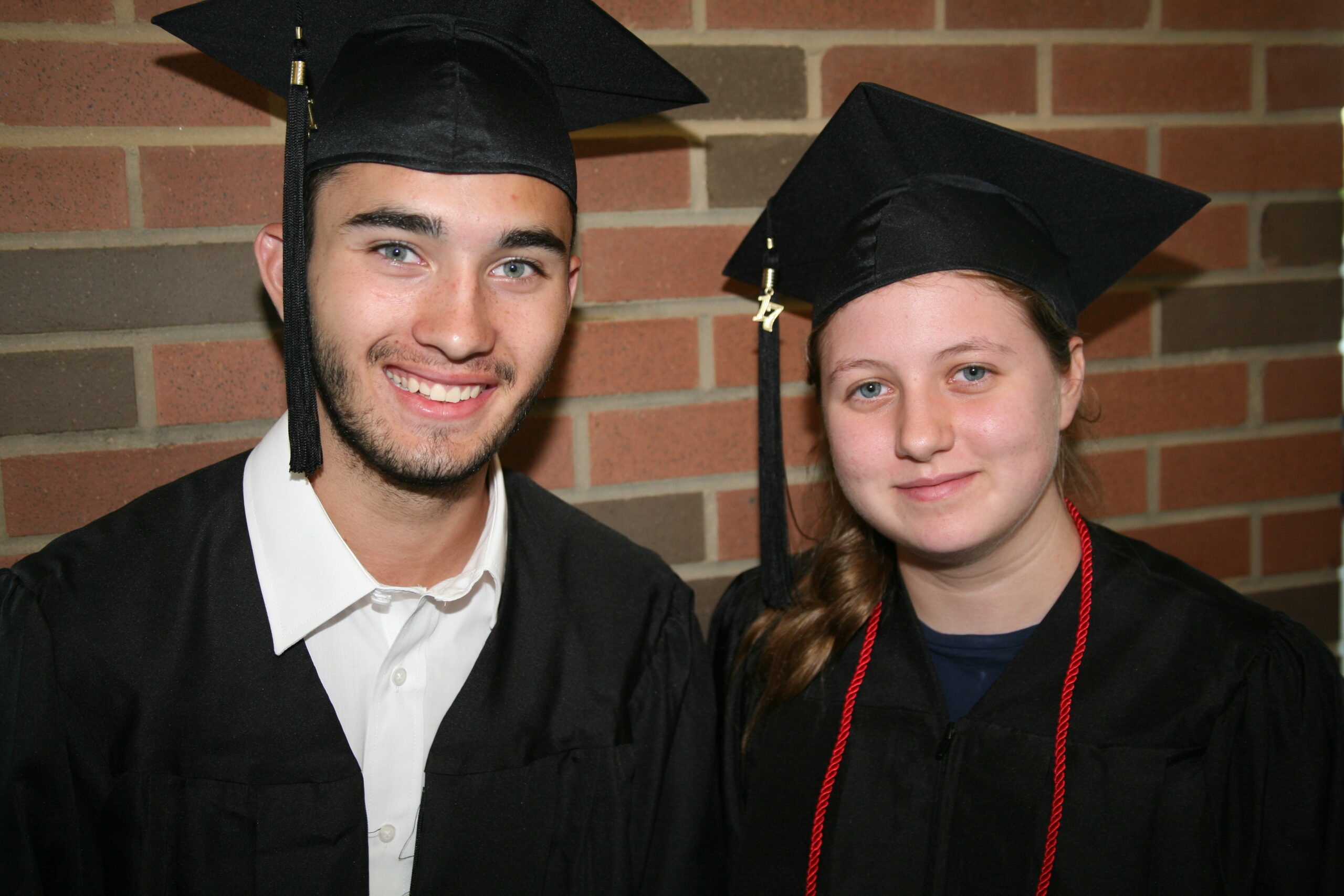 Isaac Streetman (left) of Rockmart and Persia Suarez (right) of Cedartown line up before Processional.