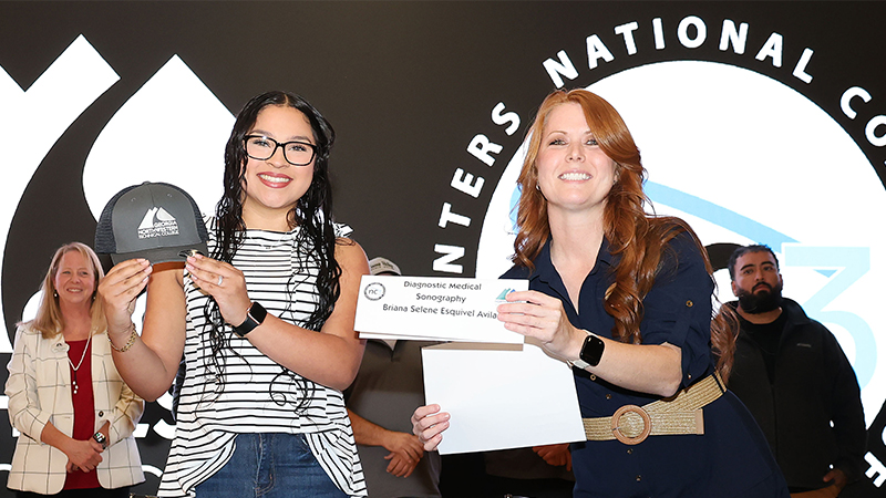 Briana Selene Esquivel Avila (left) and Allie Patnode at NC3.