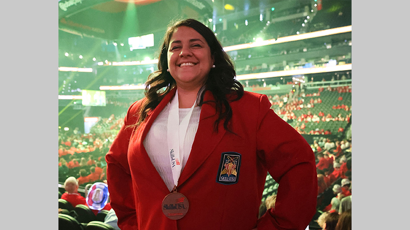 Janie Ruiz, a resident of Rome, received the bronze medal in the Customer Service competition.
