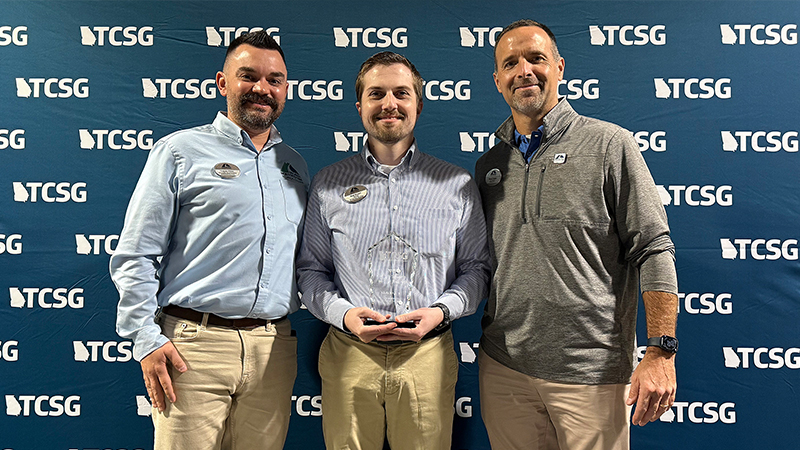 Matt Bryant receives the TCSG Student Impact Award