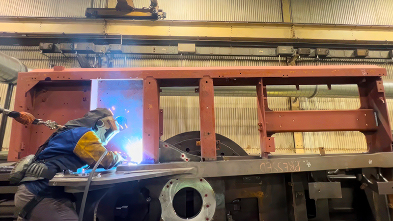 Cory Lewis attended classes at GNTC and became a welder and fabricator for Komatsu America Corp. in Chattanooga.