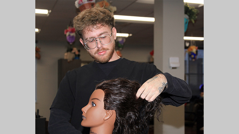 GNTC Cosmetology student Danny Jenkins