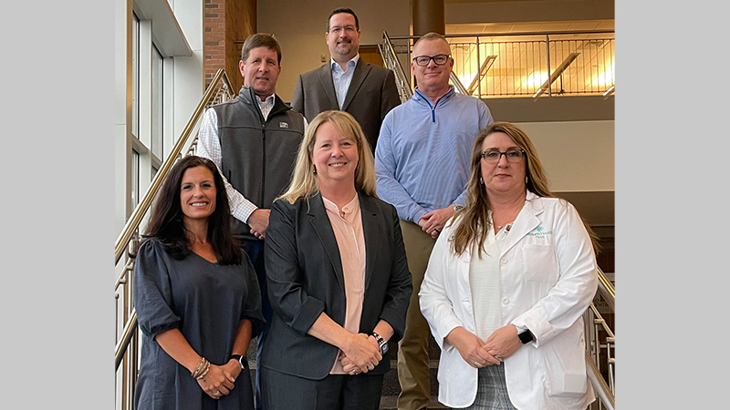 Dr. Heidi Popham, GNTC president (front row, center), (clockwise from bottom left) Megan Talley, Josh Ingle, Tyler Kendall, Jeff Petrea and Jessica “Missy” Puckett.