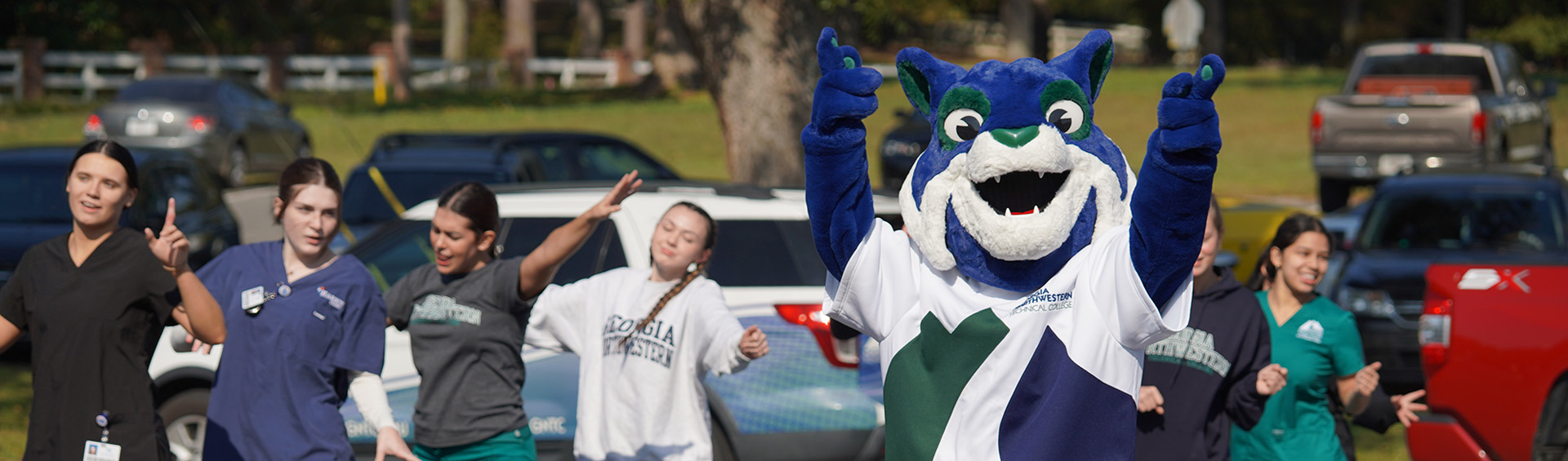 Shredder dancing with Students